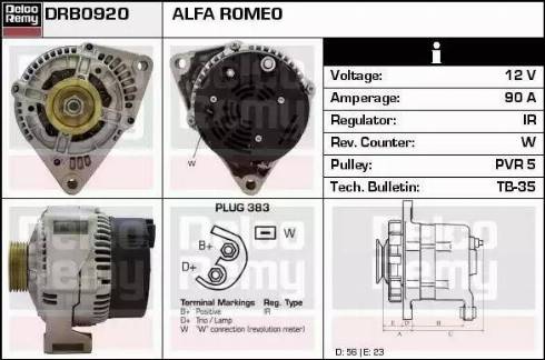 Remy DRB0920 - Генератор avtokuzovplus.com.ua