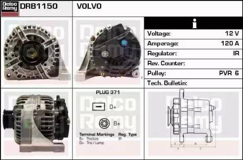 Remy DRB1150 - Генератор avtokuzovplus.com.ua