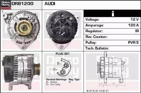 Remy DRB1200 - Генератор autocars.com.ua