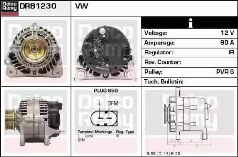 Remy DRB1230 - Генератор avtokuzovplus.com.ua