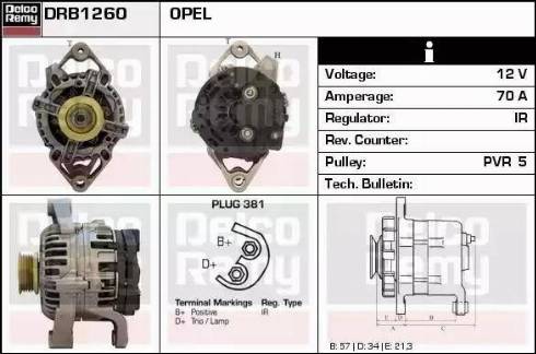 Remy DRB1260 - Генератор avtokuzovplus.com.ua