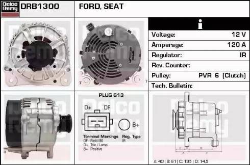 Remy DRB1300 - Генератор autocars.com.ua