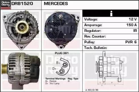 Remy DRB1520 - Генератор autocars.com.ua