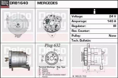 Remy DRB1640 - Генератор autocars.com.ua