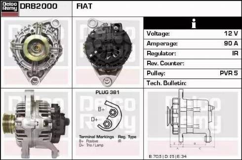 Remy DRB2000 - Генератор avtokuzovplus.com.ua