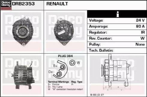 Remy DRB2353 - Генератор autocars.com.ua