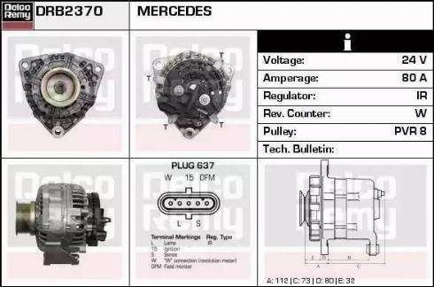 Remy DRB2370 - Генератор autocars.com.ua