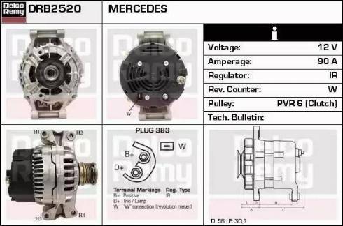 Remy DRB2520 - Генератор avtokuzovplus.com.ua