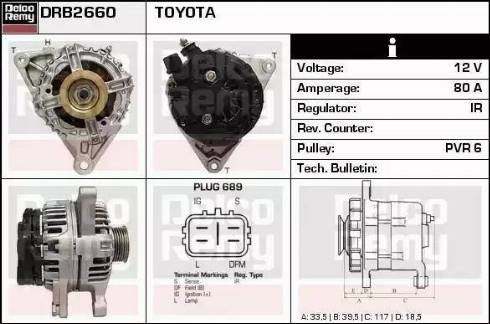 Remy DRB2660 - Генератор autocars.com.ua