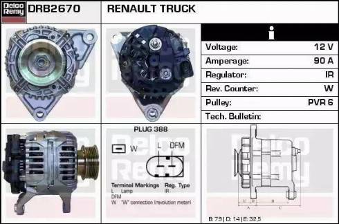 Remy DRB2670 - Генератор autocars.com.ua