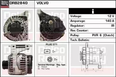 Remy DRB2840 - Генератор autocars.com.ua