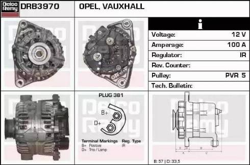 Remy DRB3970 - Генератор autocars.com.ua