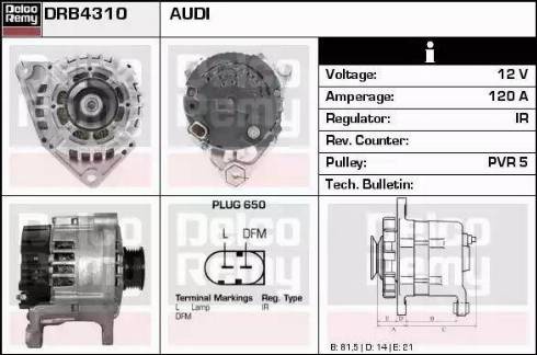 Remy DRB4310 - Генератор autocars.com.ua