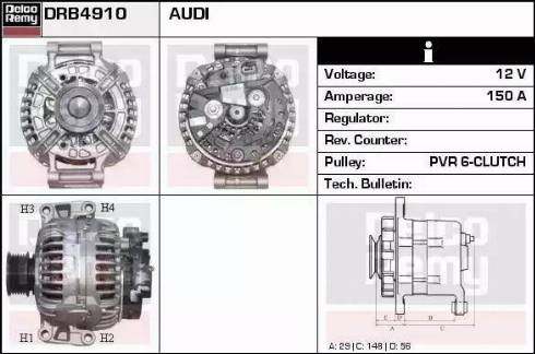 Remy DRB4910 - Генератор avtokuzovplus.com.ua