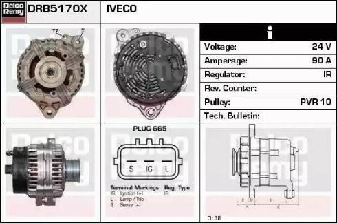 Remy DRB5170X - Генератор avtokuzovplus.com.ua