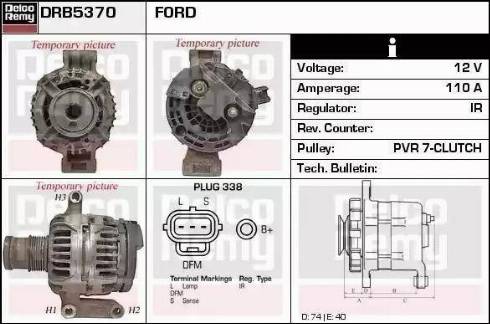 Remy DRB5370 - Генератор autocars.com.ua