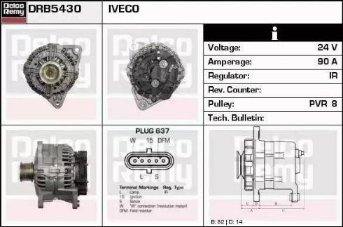 Remy DRB5430 - Генератор autocars.com.ua