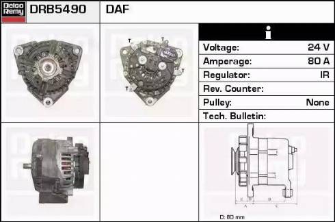 Remy DRB5490 - Генератор autocars.com.ua