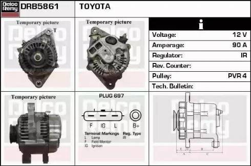 Remy DRB5861 - Генератор autocars.com.ua