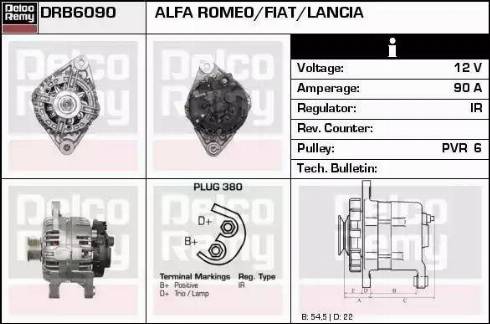 Remy DRB6090 - Генератор autocars.com.ua