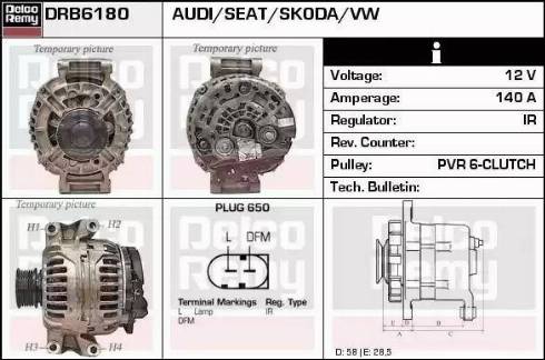 Remy DRB6180 - Генератор avtokuzovplus.com.ua