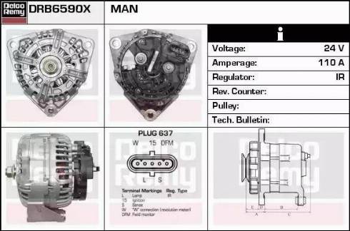 Remy DRB6590X - Генератор autocars.com.ua