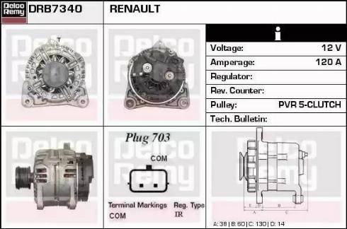 Remy DRB7340 - Генератор autocars.com.ua