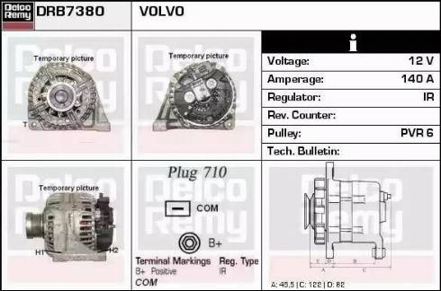 Remy DRB7380 - Генератор autocars.com.ua