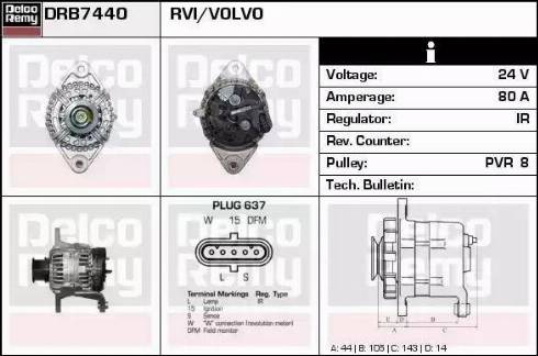 Remy DRB7440 - Генератор avtokuzovplus.com.ua