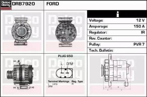 Remy DRB7920 - Генератор autocars.com.ua