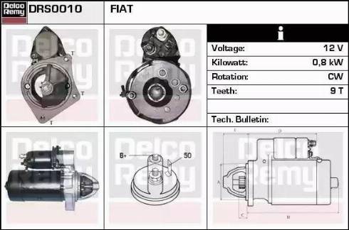 Remy DRS0010 - Стартер autocars.com.ua