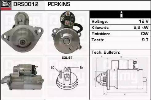 Remy DRS0012 - Стартер autocars.com.ua