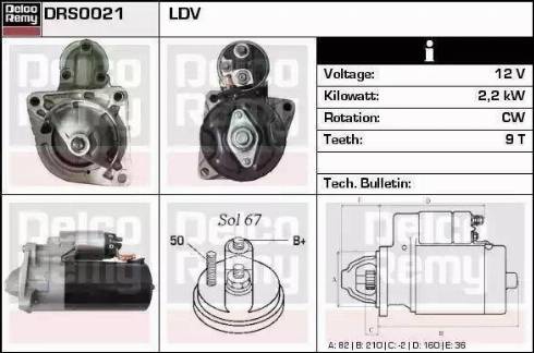 Remy DRS0152 - Стартер autocars.com.ua