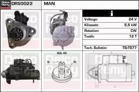 Remy DRS0022 - Стартер autocars.com.ua