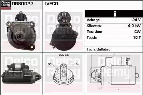 Remy DRS0027 - Стартер avtokuzovplus.com.ua