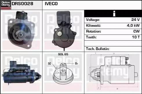 Remy DRS0028 - Стартер autocars.com.ua