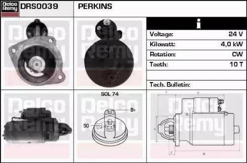 Remy DRS0039 - Стартер autocars.com.ua