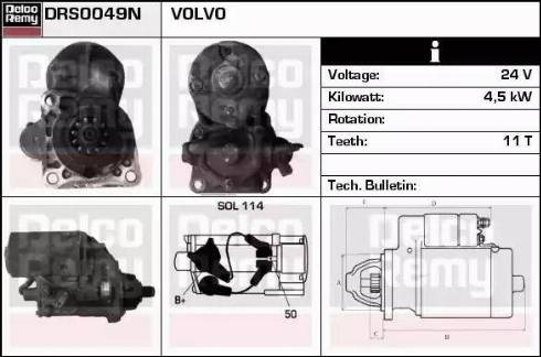 Remy DRS0049N - Стартер autocars.com.ua