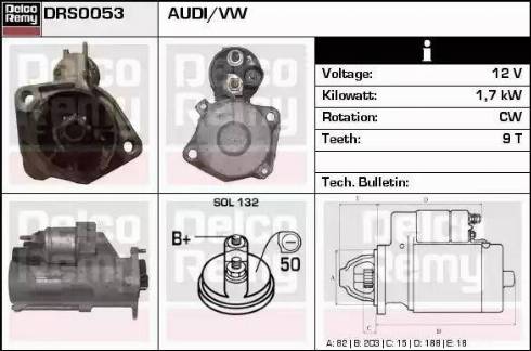 Remy DRS0053 - Стартер autocars.com.ua