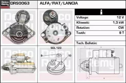 Remy DRS0063 - Стартер autocars.com.ua