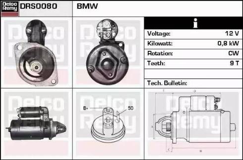 Remy DRS0080 - Стартер autocars.com.ua