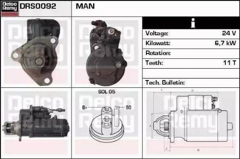 Remy DRS0523 - Стартер autocars.com.ua