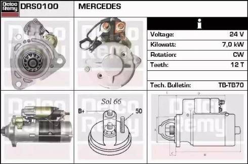 Remy DRS0100 - Стартер autocars.com.ua