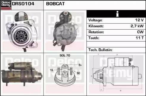 Remy DRS0104 - Стартер autocars.com.ua