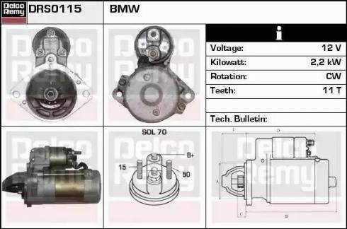 Remy DRS0115 - Стартер autocars.com.ua