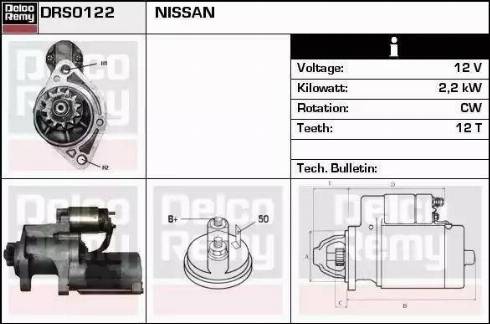 Remy DRS0122 - Стартер autocars.com.ua