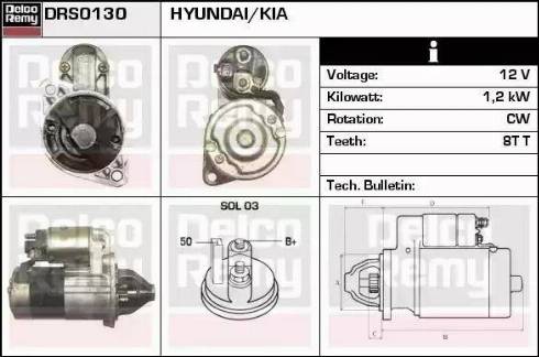 Remy DRS0130 - Стартер autocars.com.ua