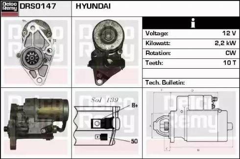 Remy DRS0147 - Стартер autocars.com.ua