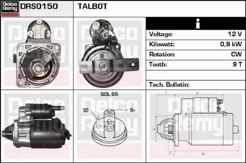 Remy DRS0150 - Стартер autocars.com.ua