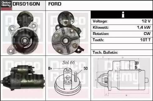 Remy DRS0160N - Стартер autocars.com.ua